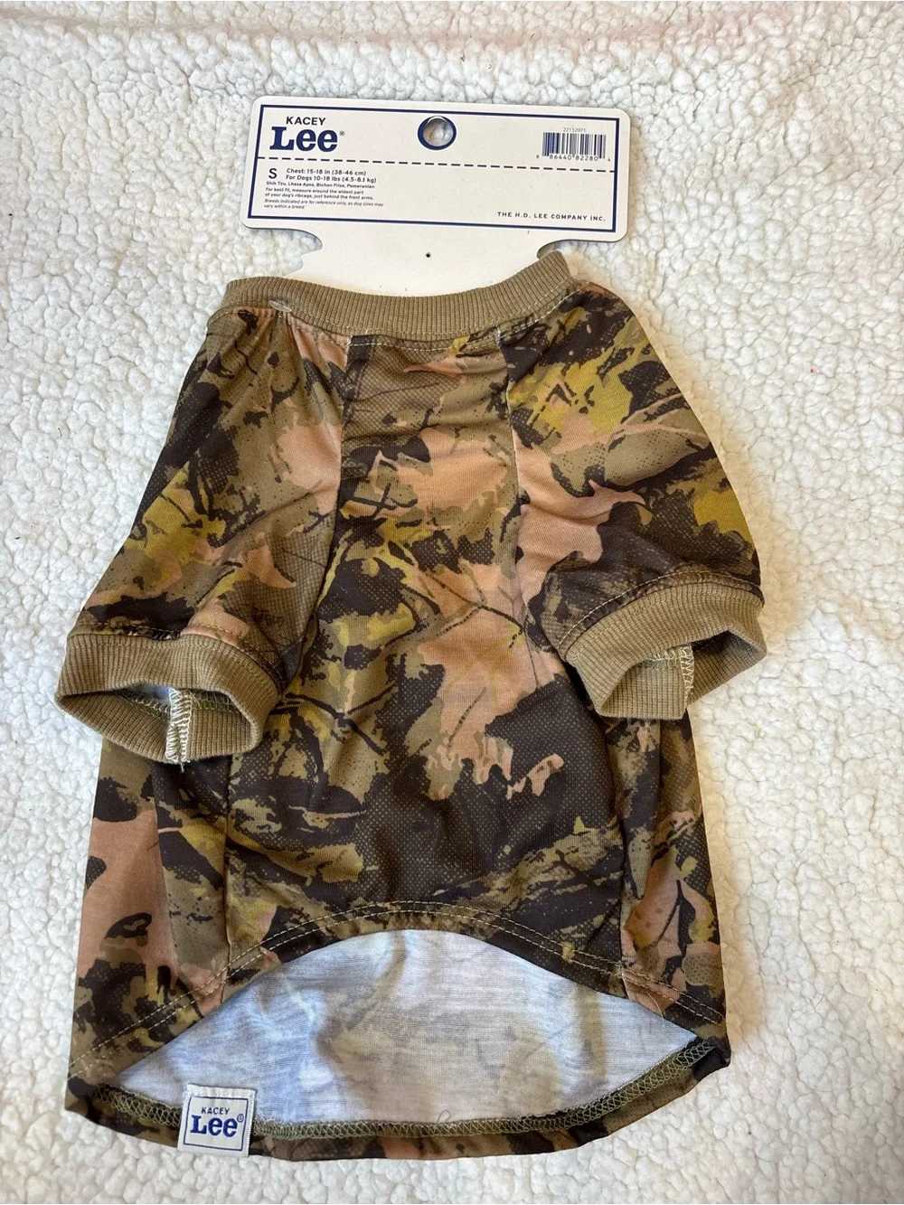 NWT Lee Camo 'Y'ALL' Dog Tee - Small